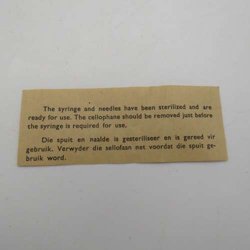 Vintage S.A.I.M.R. 1970`s Snake- Bite Outfit tin with anti-venom contents