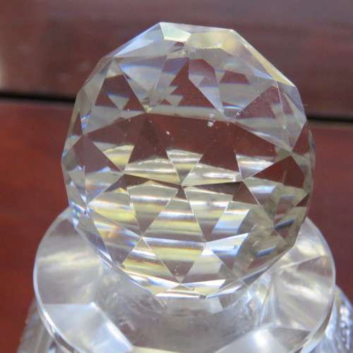 Vintage cut glass decanter - Some chips