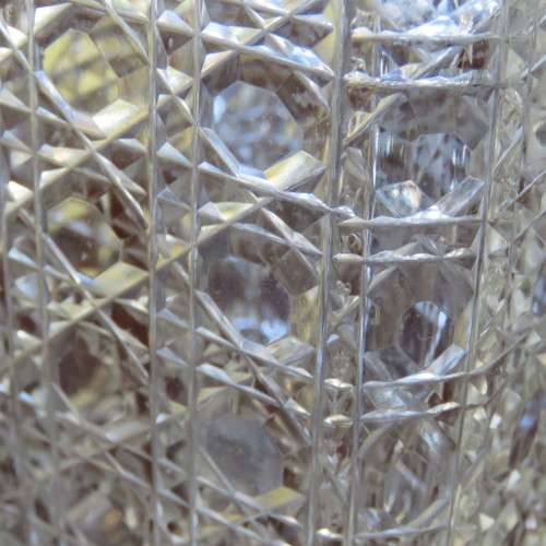 Vintage cut glass decanter - Some chips