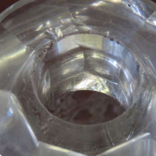 Vintage cut glass decanter - Some chips