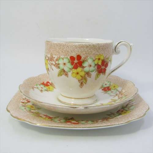 Vintage Bell Fine Bone China trio
