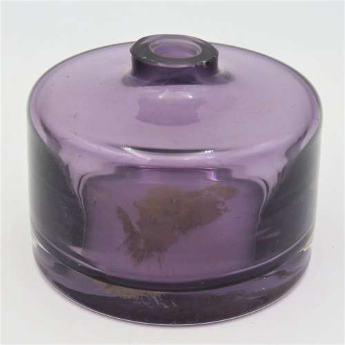 Vintage purple glass inkwell