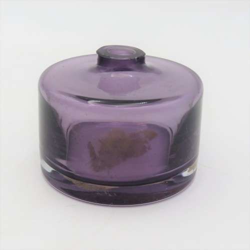 Vintage purple glass inkwell
