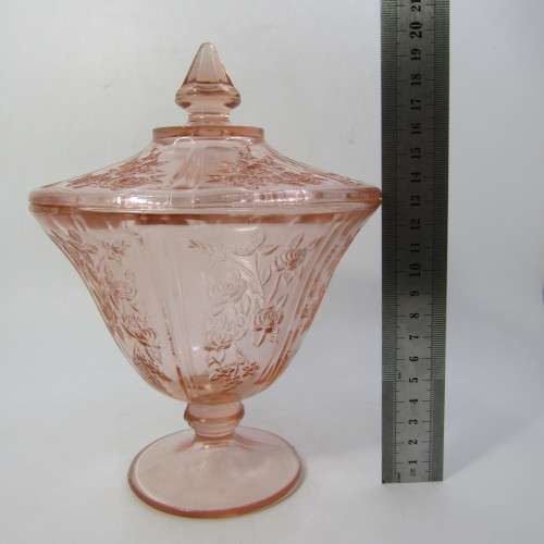 Vintage Carnival glass sweet dish - lid chipped