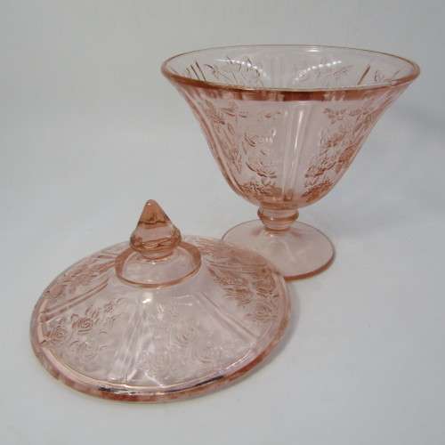 Vintage Carnival glass sweet dish - lid chipped