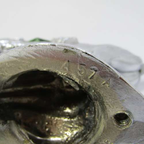 Vintage Chrome Horse and Jockey hood ornament  / trophy topper - A57A