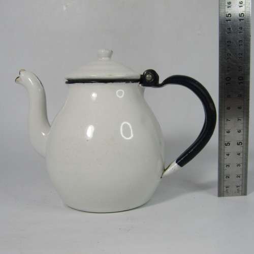 Vintage enamelled small teapot