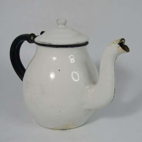 Vintage enamelled small teapot
