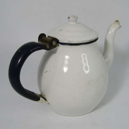 Vintage enamelled small teapot