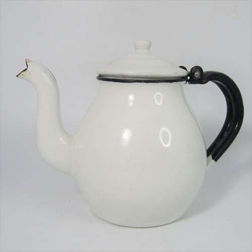 Vintage enamelled small teapot