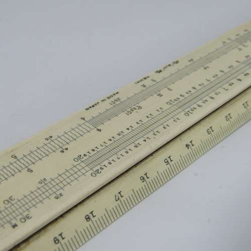 Vintage SUN Hemmi slide ruler in box - made in Japan