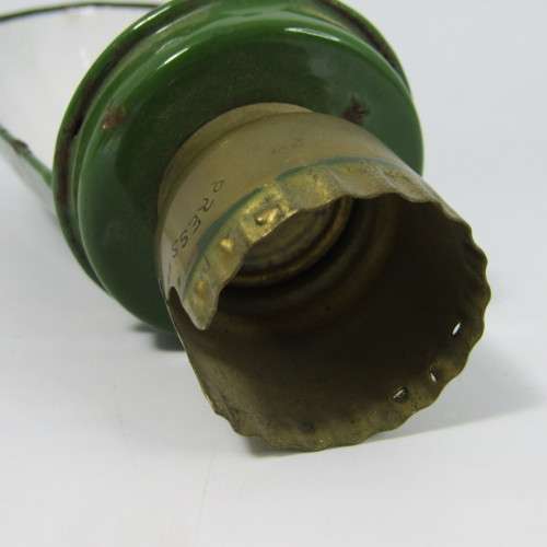 Vintage green enamel lamp shade