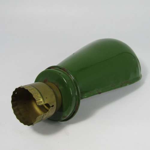 Vintage green enamel lamp shade