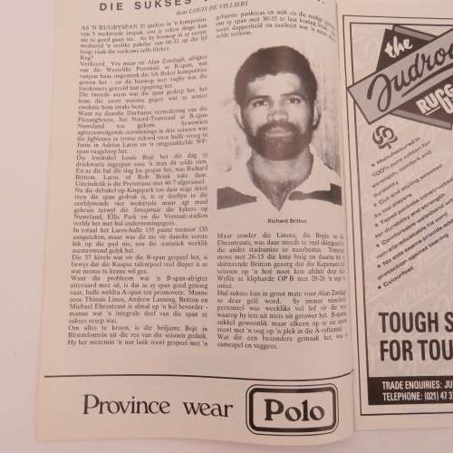 WP Rugby official programme - Norwich life WP vs N. OFS - 25 July 1992