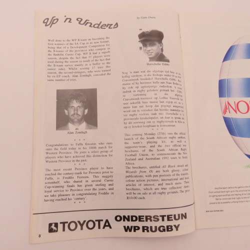 WP Rugby official programme - Norwich life WP vs N. OFS - 25 July 1992