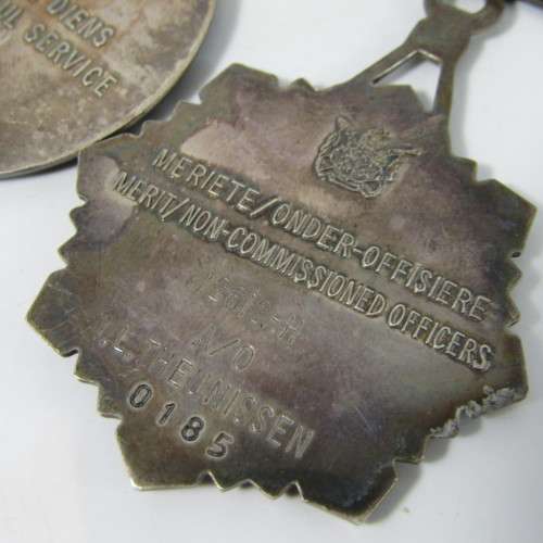 Set of 4 SA Prison Service medals issued to 12612 - H Warrant Officer IL Theunissen