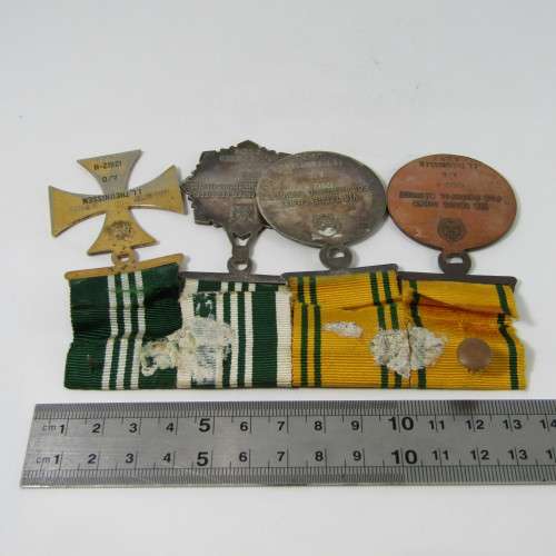 Set of 4 SA Prison Service medals issued to 12612 - H Warrant Officer IL Theunissen
