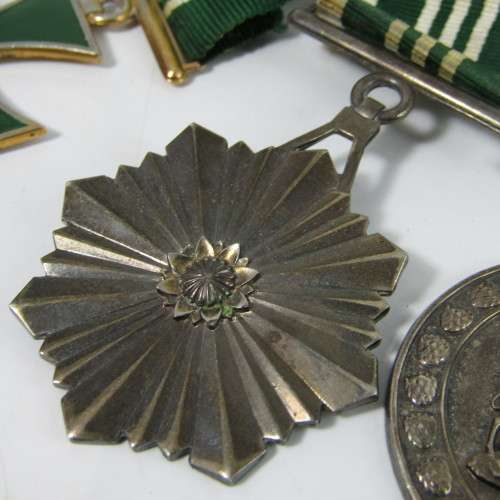 Set of 4 SA Prison Service medals issued to 12612 - H Warrant Officer IL Theunissen