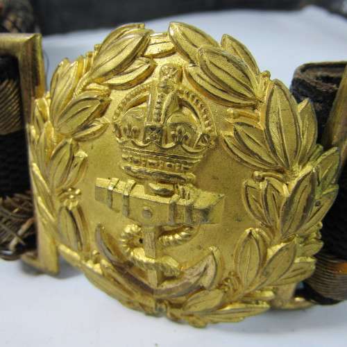WW2 Royal Navy belt buckle - 105cm