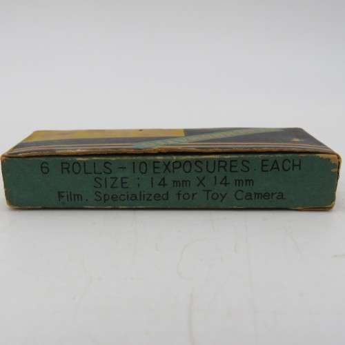 Panchromatic film 5 rolls of 10 exposures 14mm x 14mm for toy camera - unused