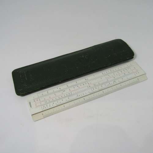 Vintage Faber Castel 67/87 slide ruler in holder