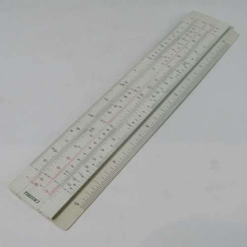 Vintage Faber Castel 67/87 slide ruler in holder
