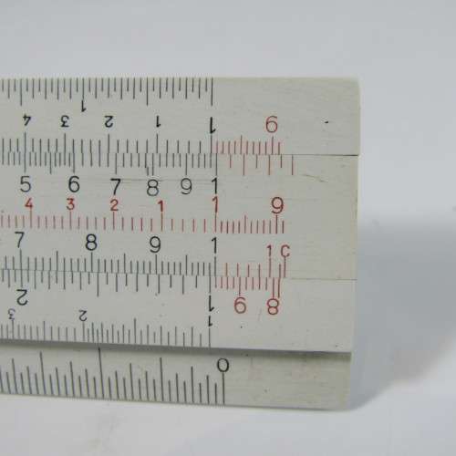Vintage Faber Castel 67/87 slide ruler in holder