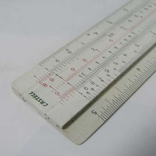 Vintage Faber Castel 67/87 slide ruler in holder
