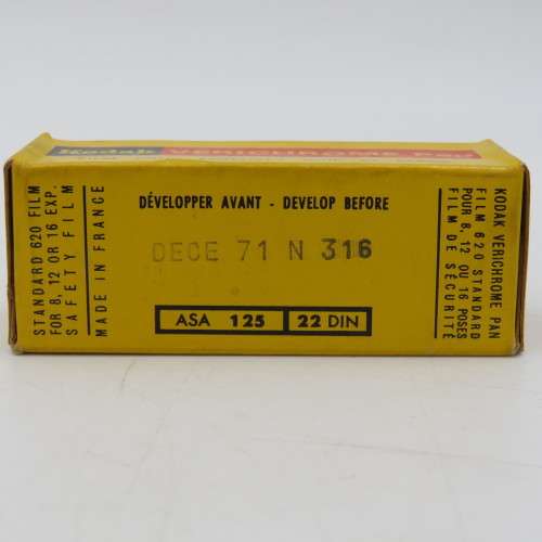Kodak verichrome pan VP 620 film - expired Dec `71