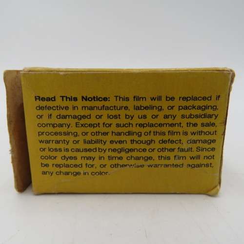 Kodak Kodacolor CX135-36 film - expired June 1975 - unused