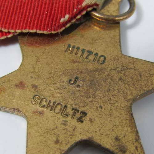 Set of 4 WW2 medals issued to M11710J. Scholtz