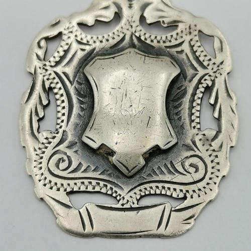 Sterling silver antique fob for pocket watch chain