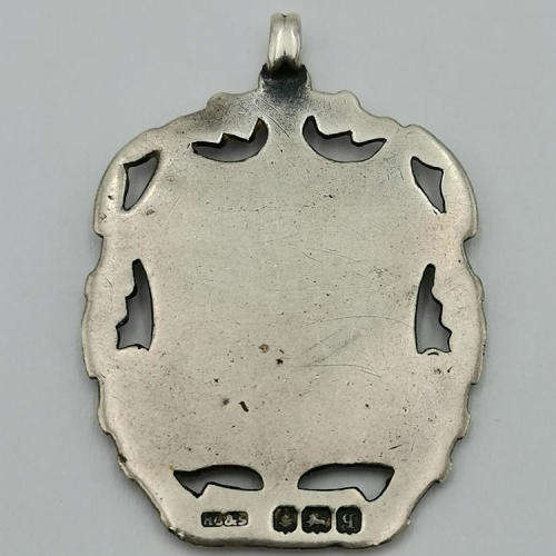 Sterling silver antique fob for pocket watch chain