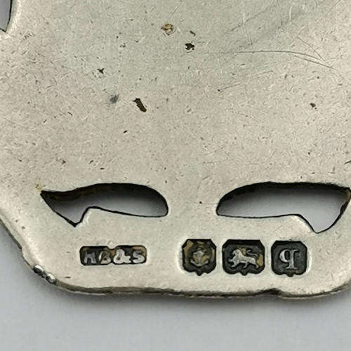 Sterling silver antique fob for pocket watch chain