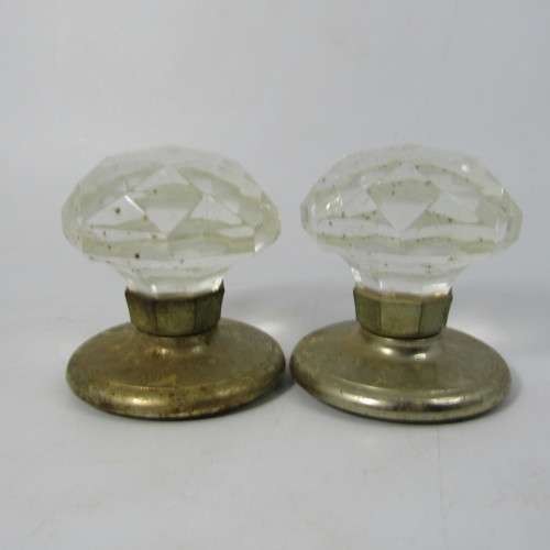Pair of glass door knobs
