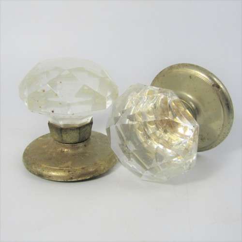 Pair of glass door knobs