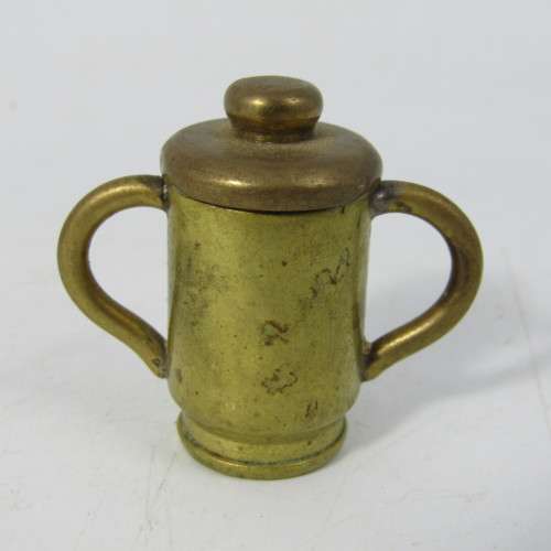 Lot of 3 miniature brass WW2 trench art ornaments