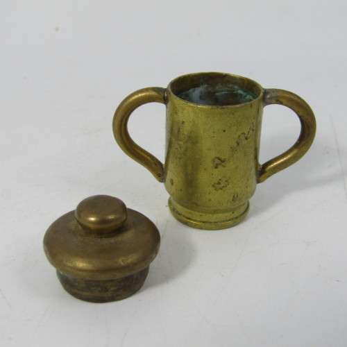 Lot of 3 miniature brass WW2 trench art ornaments