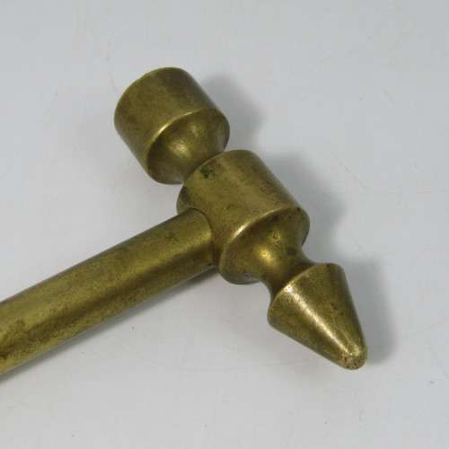 Vintage Elweco brass mini hammer with screwdrivers in handle
