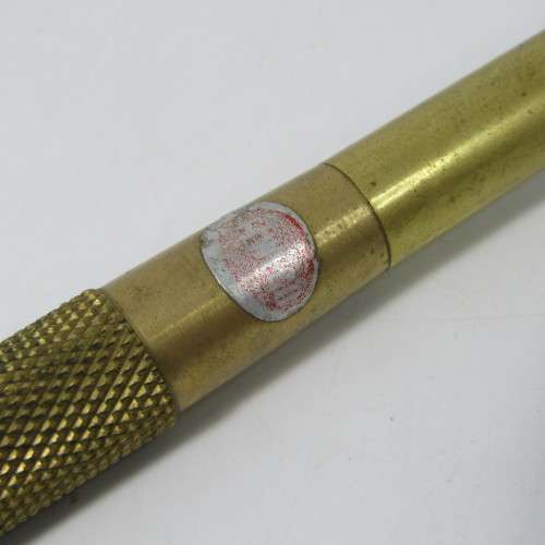 Vintage Elweco brass mini hammer with screwdrivers in handle