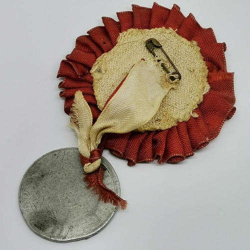 WW1 Dog tag made from aluminum medallion - J Theron 2419 - with remembrance poppy