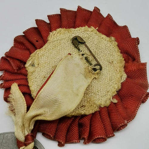 WW1 Dog tag made from aluminum medallion - J Theron 2419 - with remembrance poppy