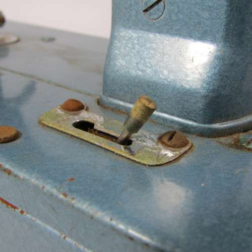 Vintage Sew-ette tin plate battery operated toy sewing machine - working - needs needle