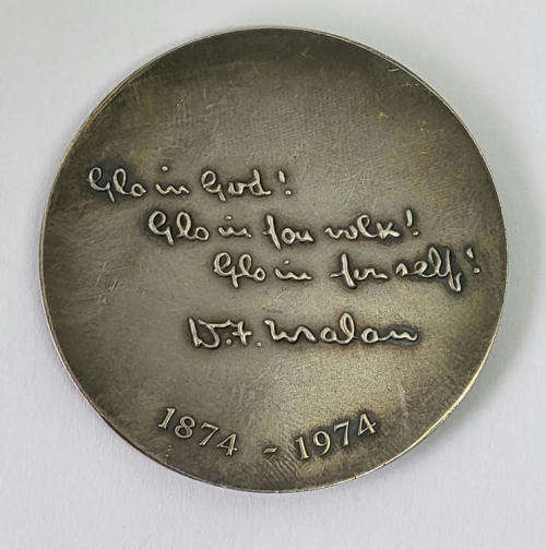 1874-1974 DF Malan sterling silver medallion