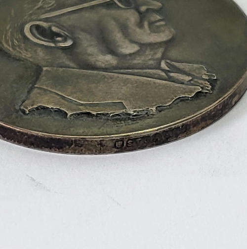 1874-1974 DF Malan sterling silver medallion