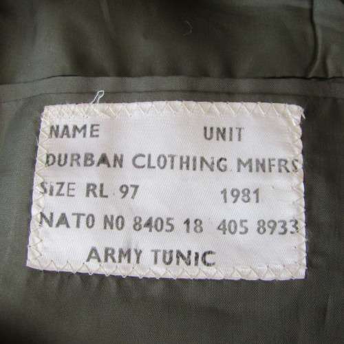 SADF Catering Corps Lieutenant step out tunic