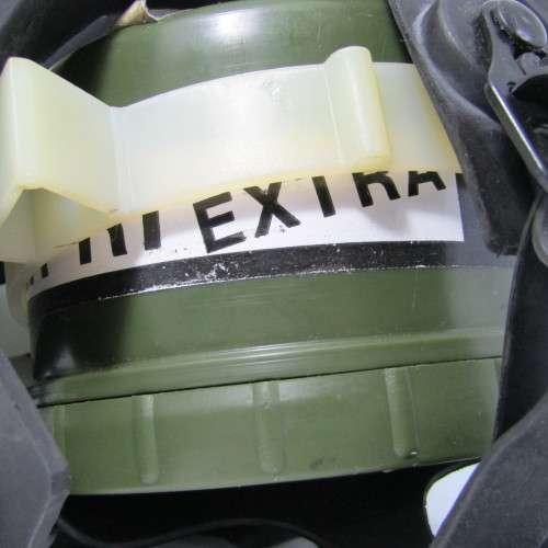 Vintage M15 Military gas mask with gas canister
