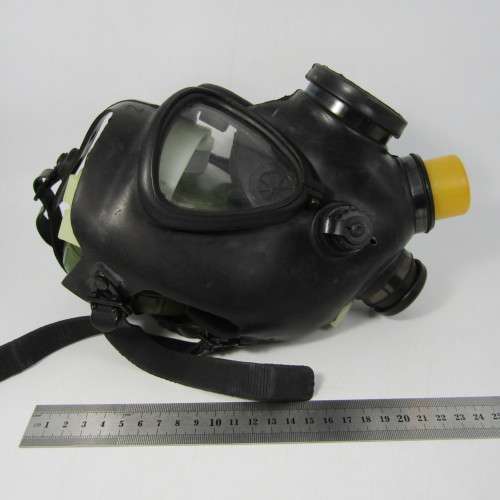 Vintage M15 Military gas mask with gas canister