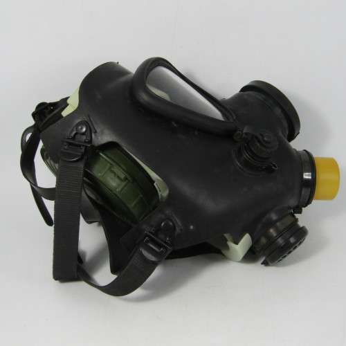 Vintage M15 Military gas mask with gas canister
