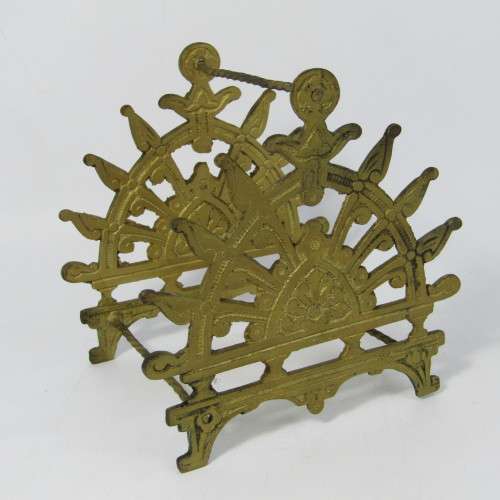 Antique Brass pen stand - one stabilizer loose